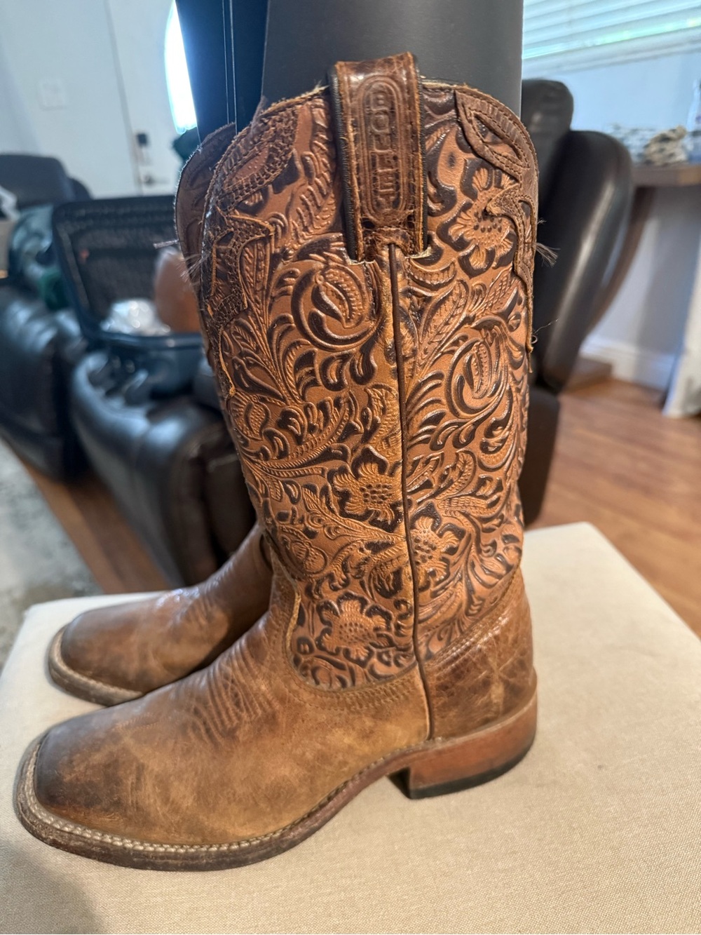 Boulet Square Toe Boots